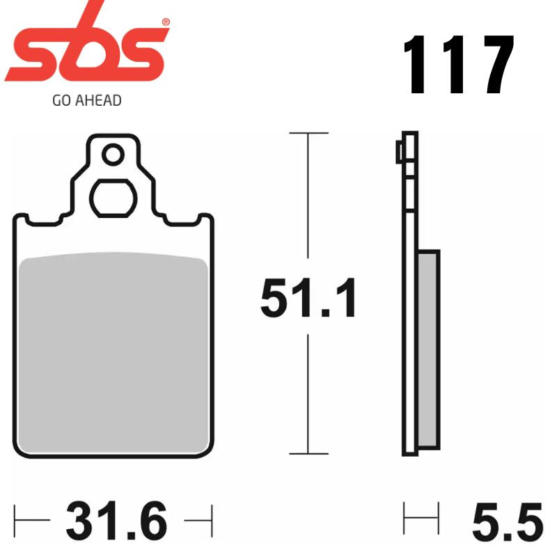 117HF FRONT/REAR CERAMIC FA186