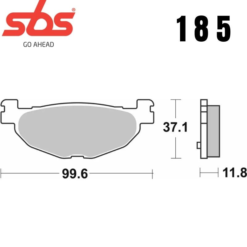185HF FRONT/REAR CERAMIC FA408