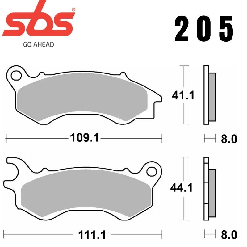 205HF FRONT/REAR CERAMIC FA603