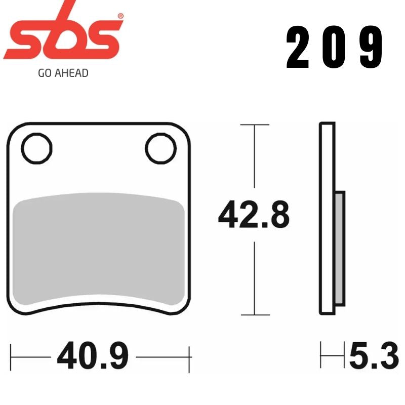 209HF FRONT/REAR CERAMIC FA257/2 ALT 115