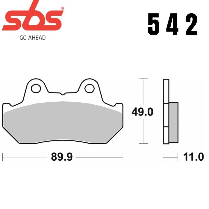 542HF FRONT/REAR CERAMIC FA69/3 ALT 572