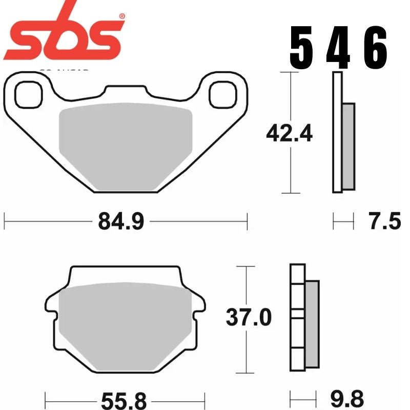 546HF FRONT/REAR CERAMIC FA67