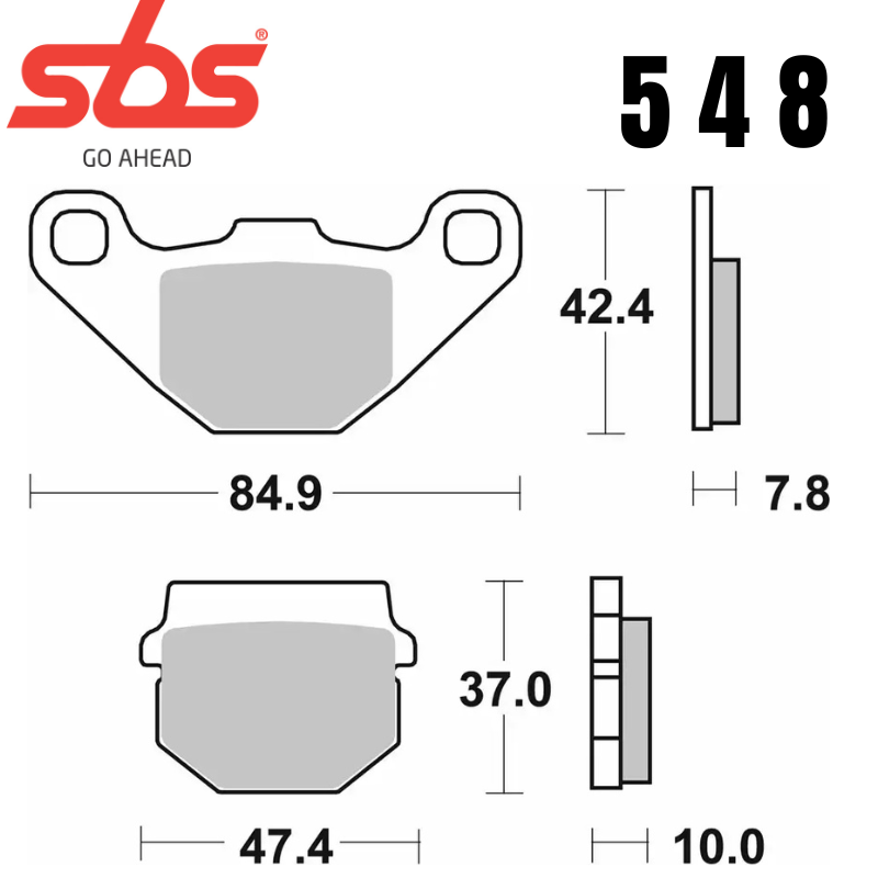 548HF FRONT/REAR CERAMIC FA83/2