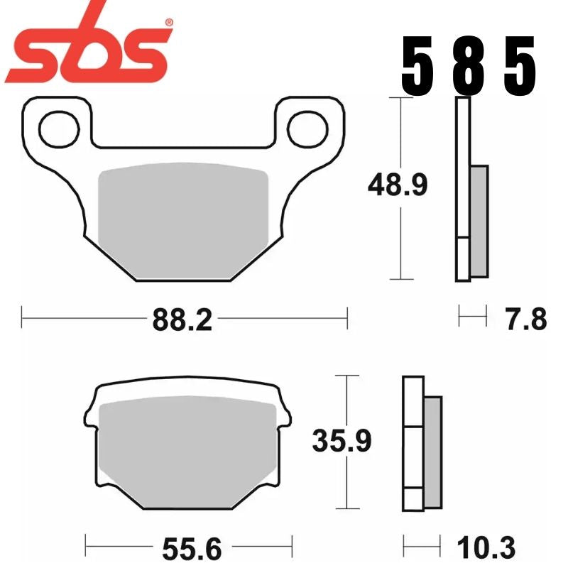 585HF FRONT/REAR CERAMIC FA93