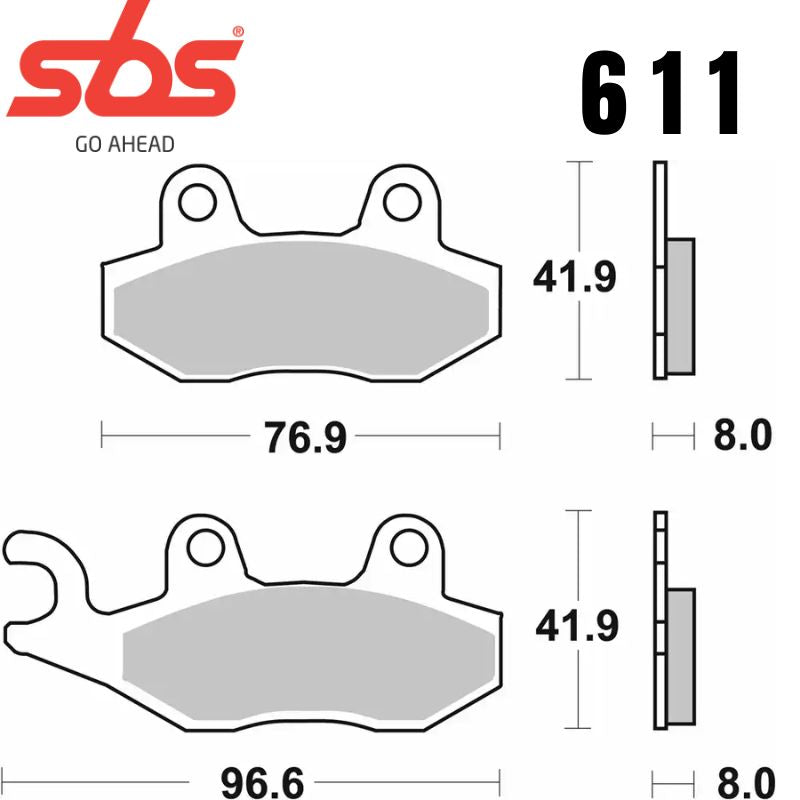 611HF FRONT/REAR CERAMIC FA135 ALT 713