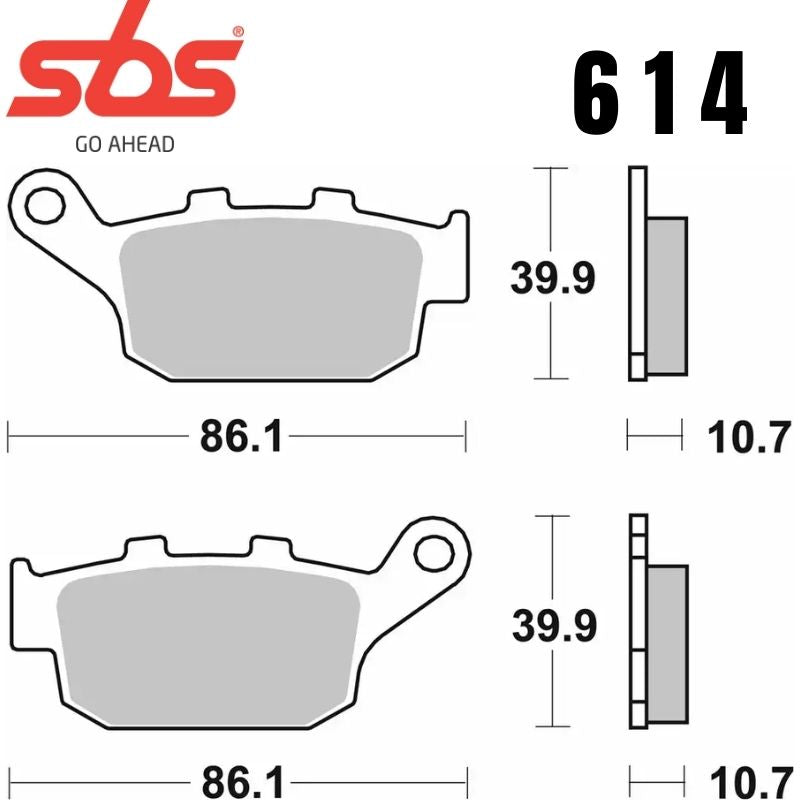 614HF FRONT/REAR CERAMIC FA140 ALT 881