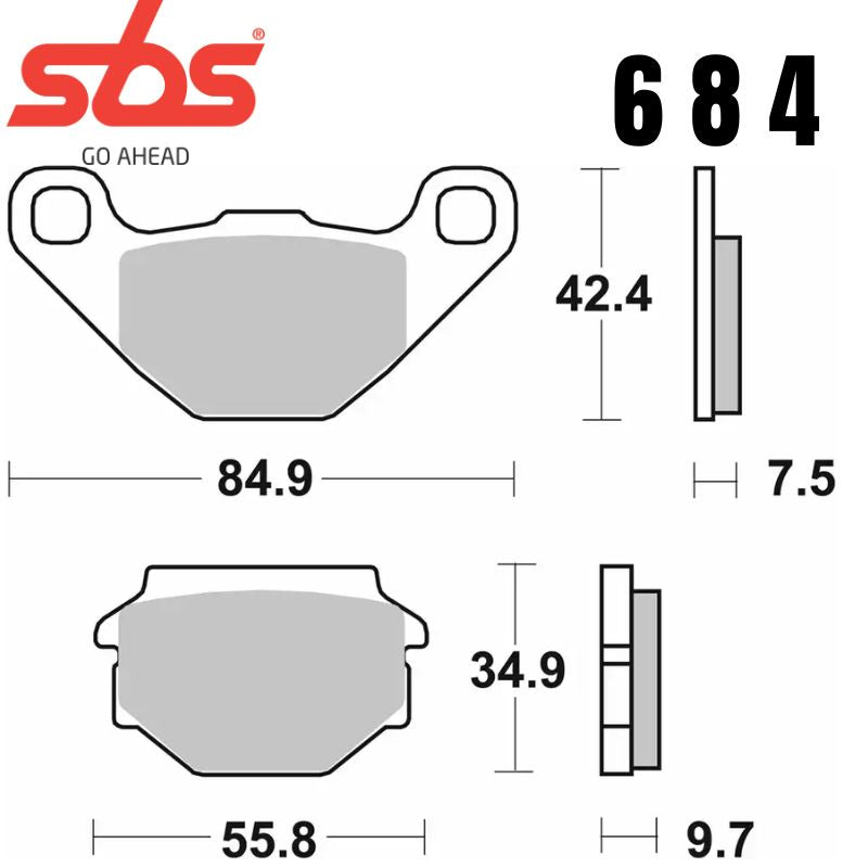 684HF FRONT/REAR CERAMIC FA173