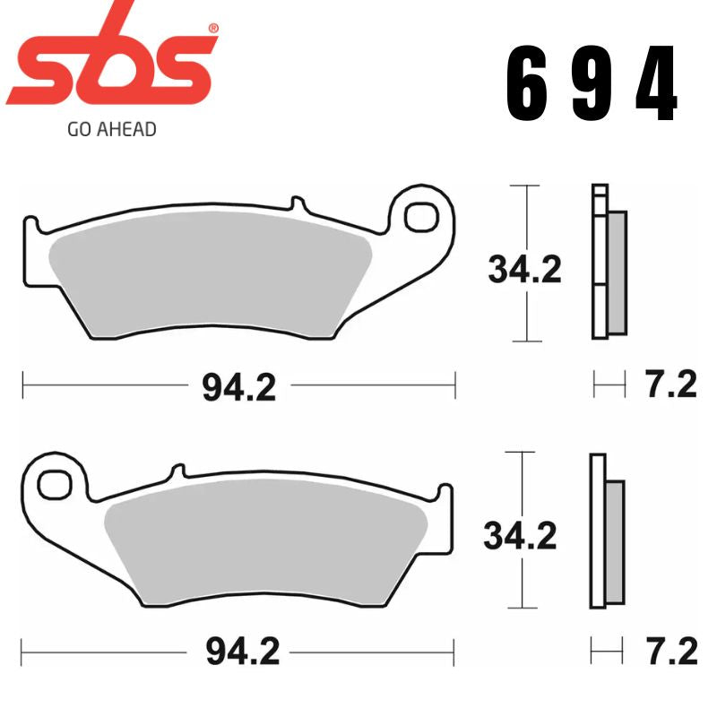 694RSI FRONT/REAR OFF ROAD RACE SINTER FA185