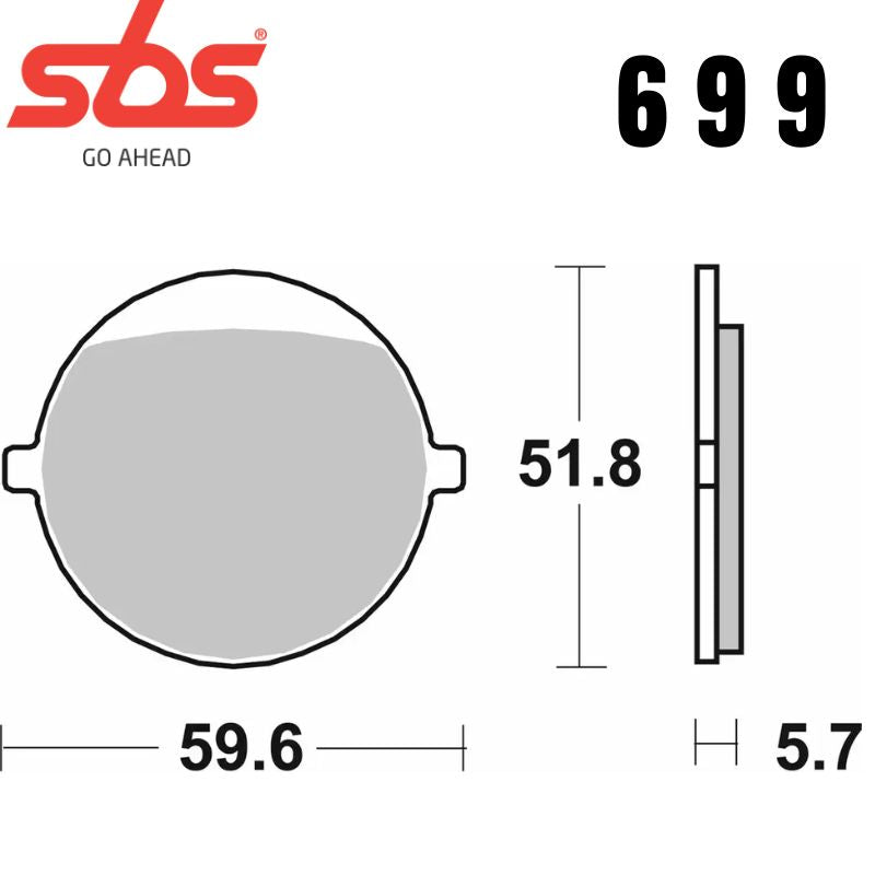 699HF FRONT/REAR CERAMIC FA198