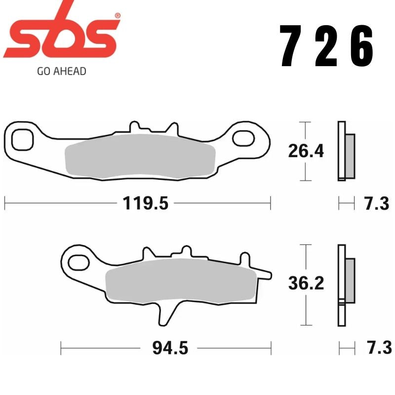 726RSI FRONT/REAR OFF ROAD RACE SINTER FA258
