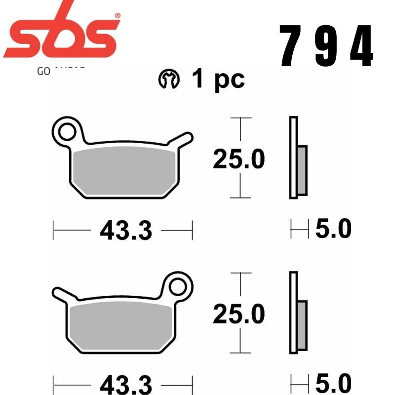 794RSI FRONT/REAR OFF ROAD RACE SINTER FA325