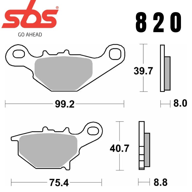 820RSI FRONT/REAR OFF ROAD RACE SINTER FA401