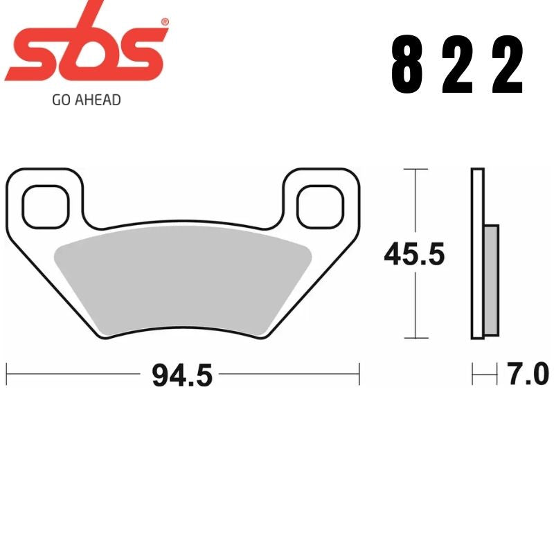 822ATS FRONT/REAR ATV SINTER FA395