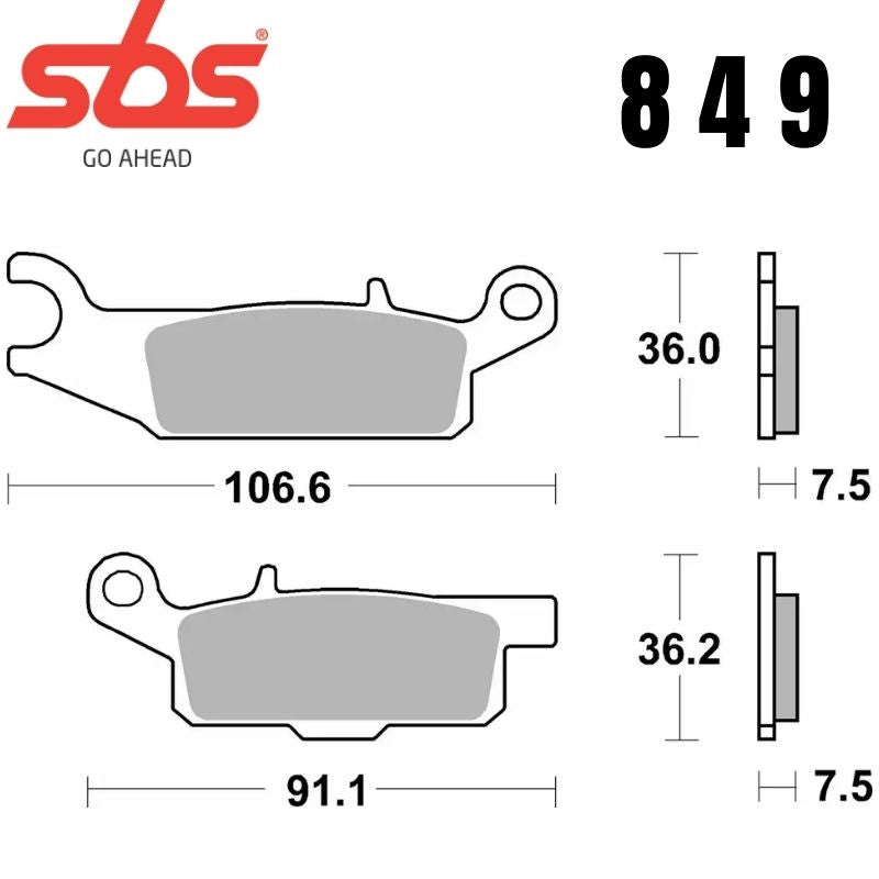849SI FRONT/REAR OFF ROAD SINTER FA444