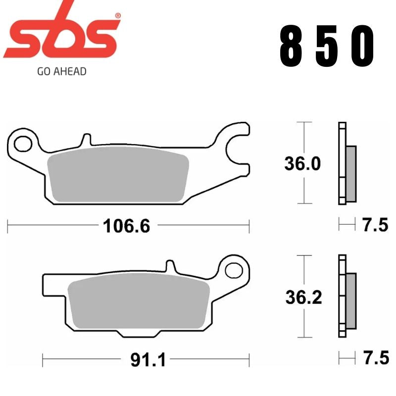 850SI FRONT/REAR OFF ROAD SINTER FA443