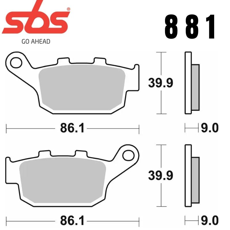 881HF FRONT/REAR CERAMIC FA496 ALT 614