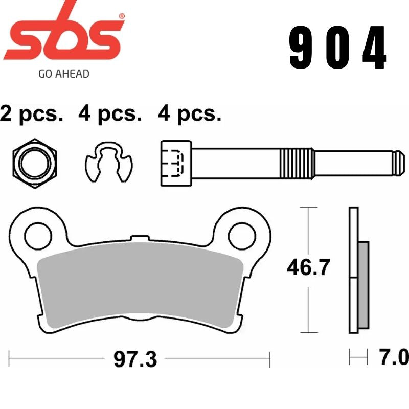 904HLS REAR V-TWIN SINTER FA605