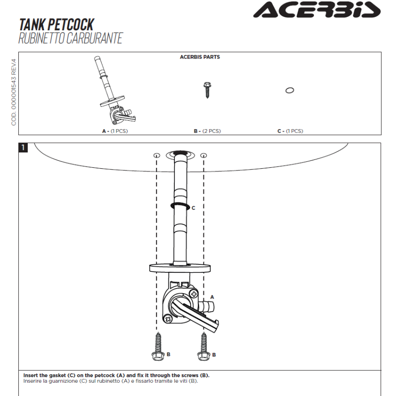 FUEL TANK PETCOCK DX