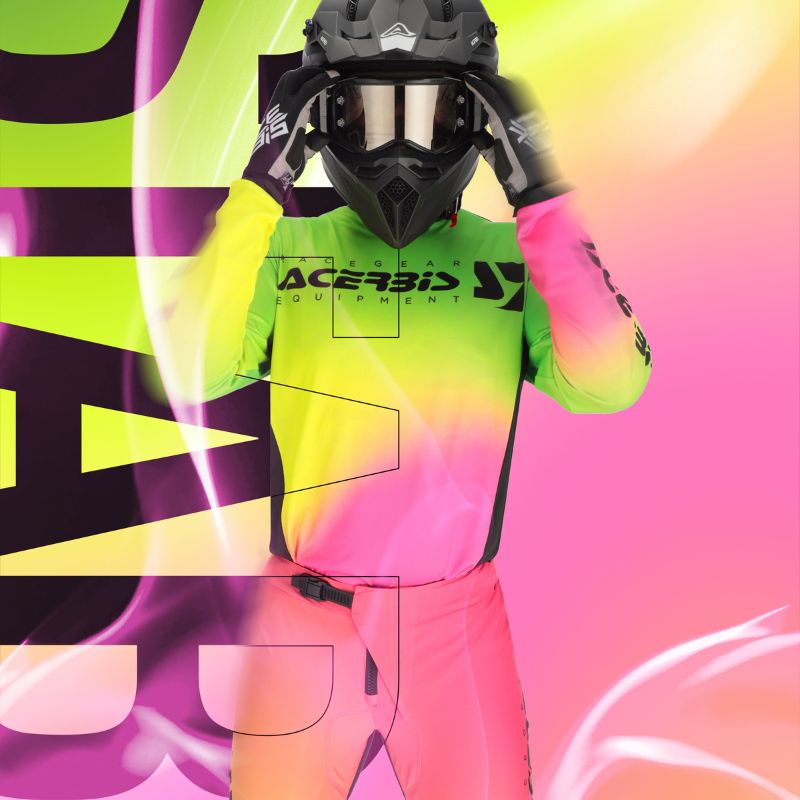 JERSEY STABI PINK & YELLOW FLUO