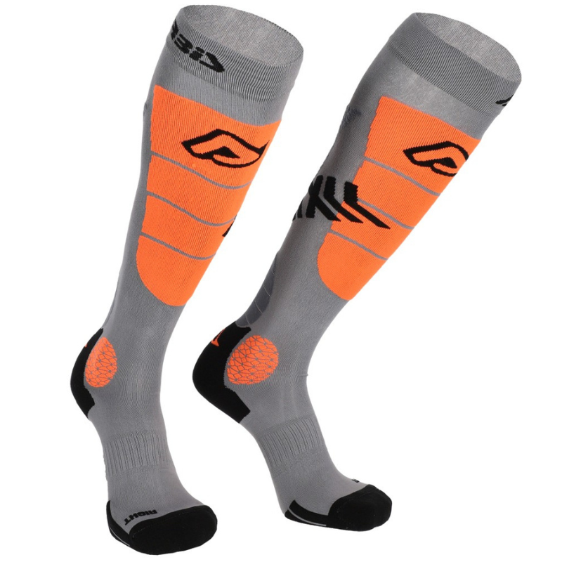 MX IMPACT VENTED SOCKS GREY & ORANGE