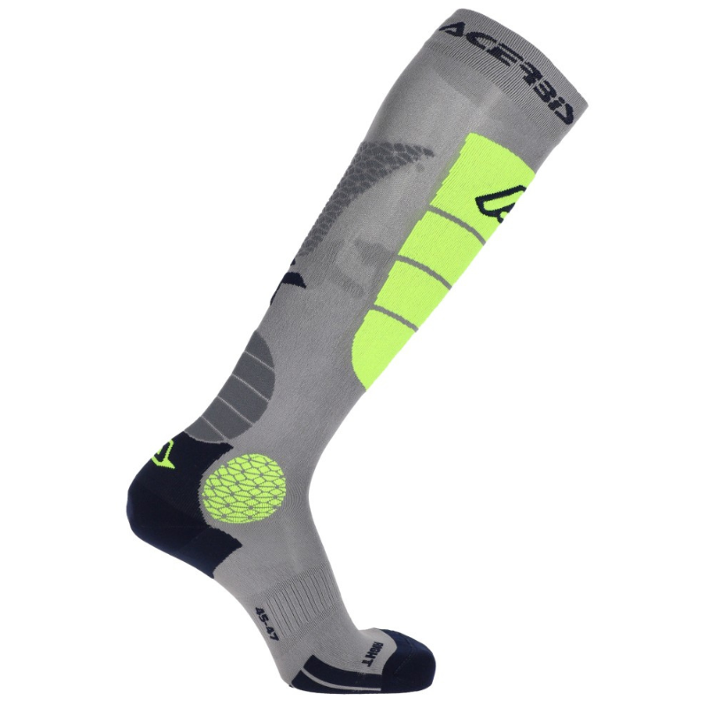 MX IMPACT VENTED SOCKS GREY & YELLOW
