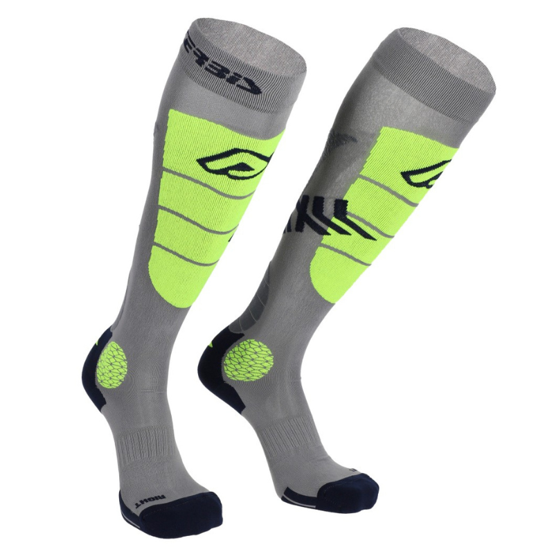 MX IMPACT VENTED SOCKS GREY & YELLOW