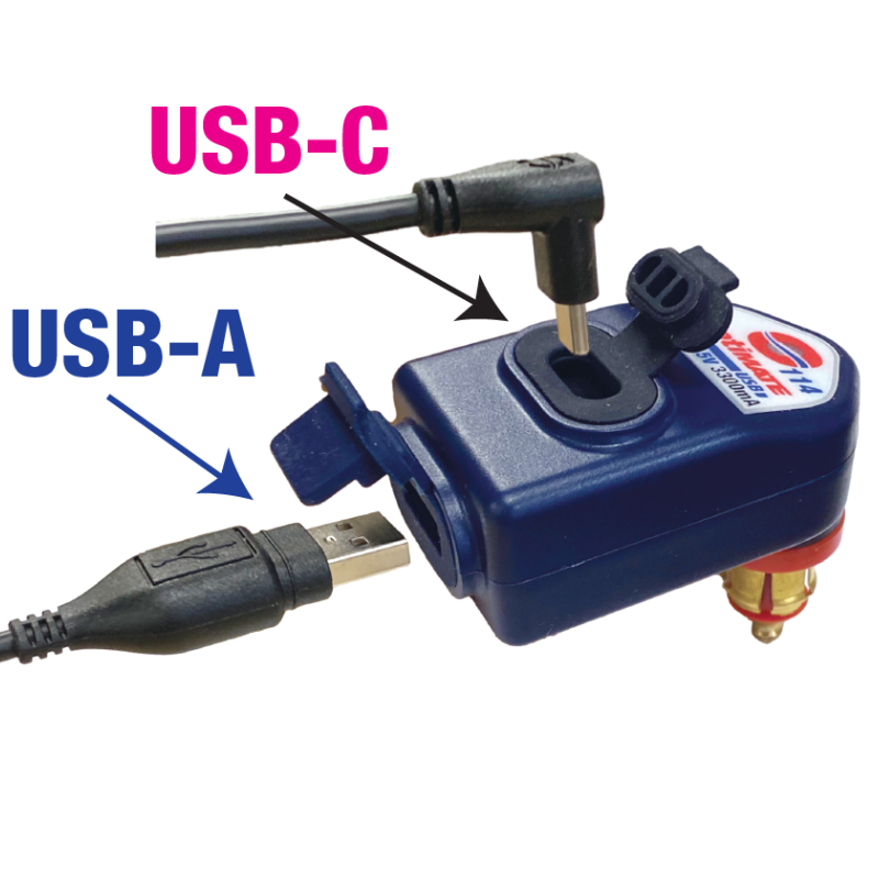 CHARGER DUAL OUTPUT USB-C & USB-A FOR BMW, TRIUMPH