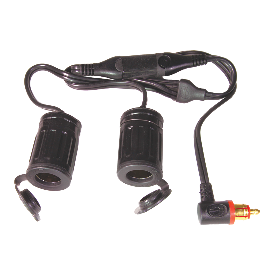 Y-SPLITTER BIKE 90° plug TO 2X AUTO SOCKET