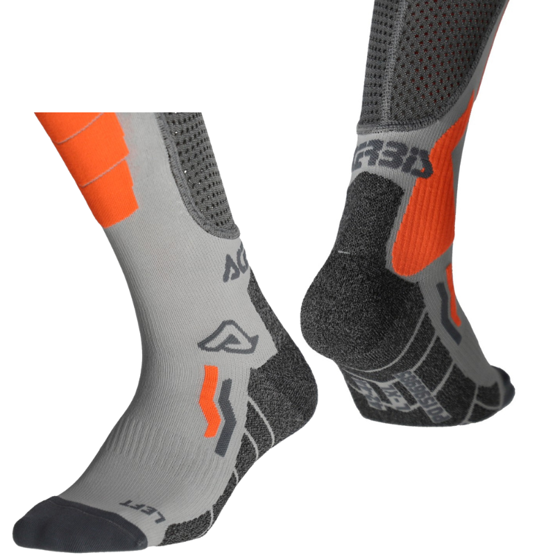 SOCKS X-LEG PRO VENTED GREY & ORANGE