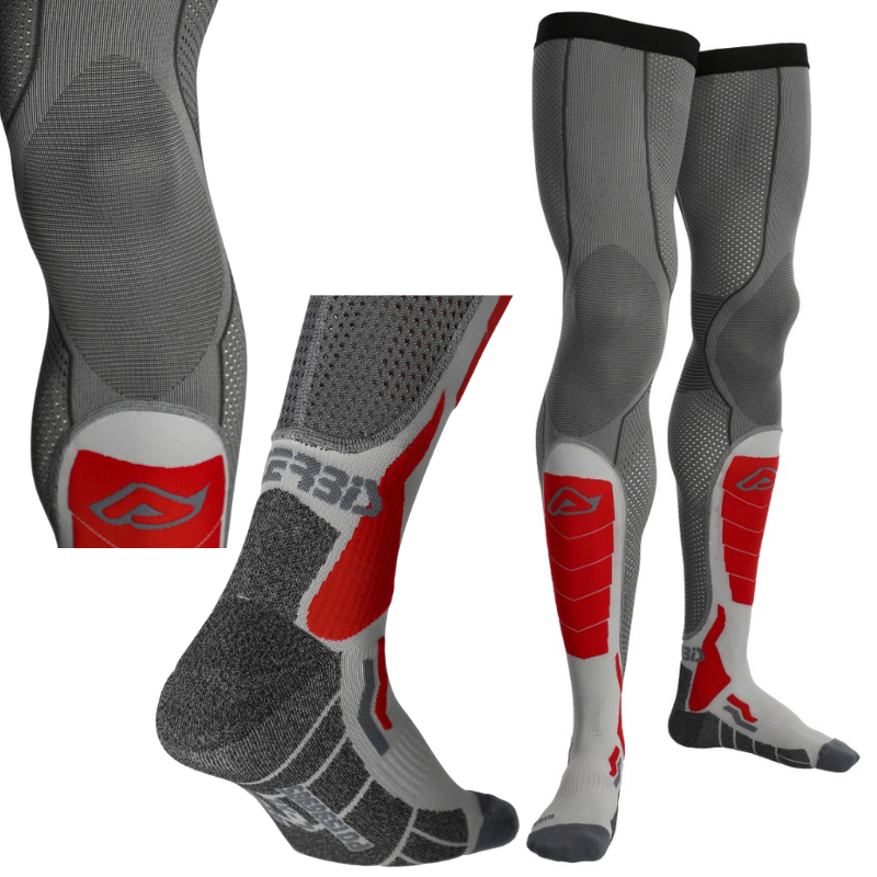 SOCKS X-LEG PRO VENTED GREY & RED