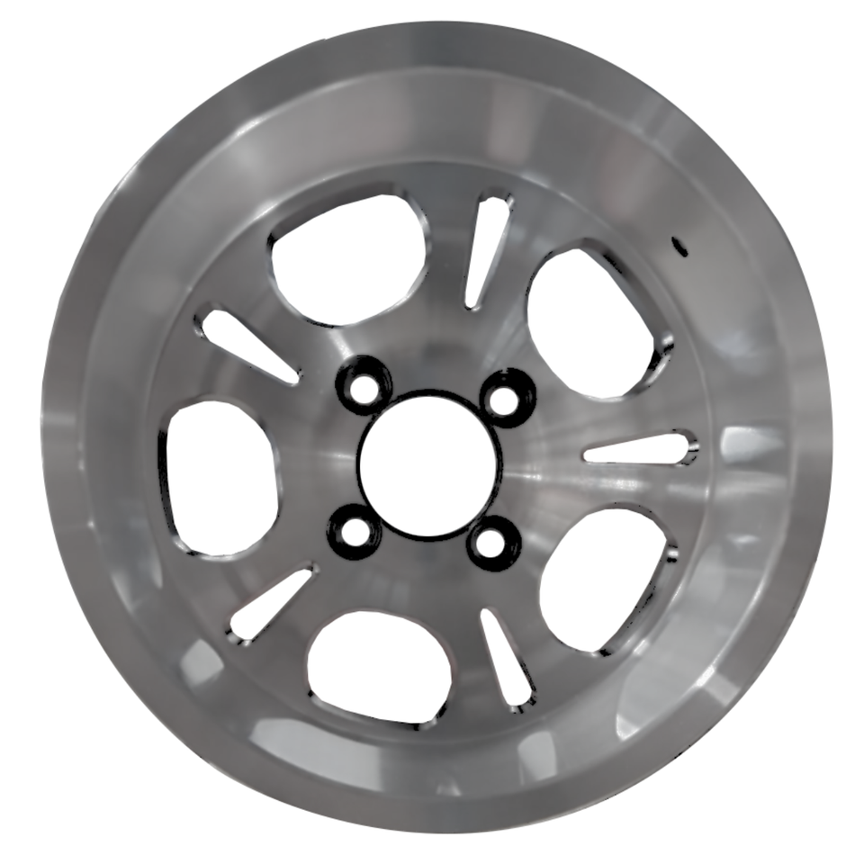 RIM 12X7 A041 MACHINED & BLACK TRIM