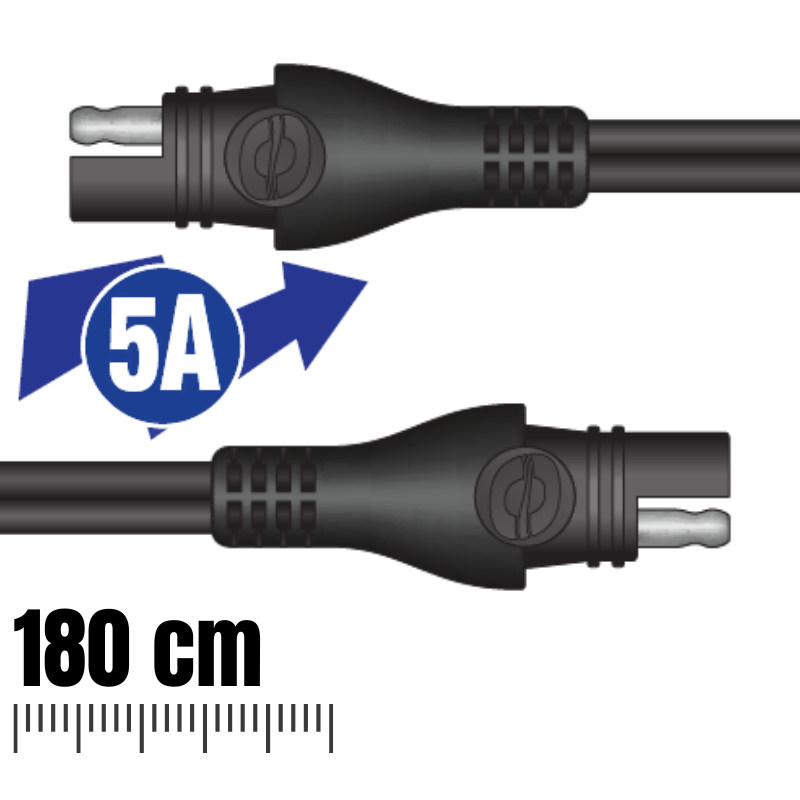 EXTENDER SAE TO SAE 5AMP 180CM