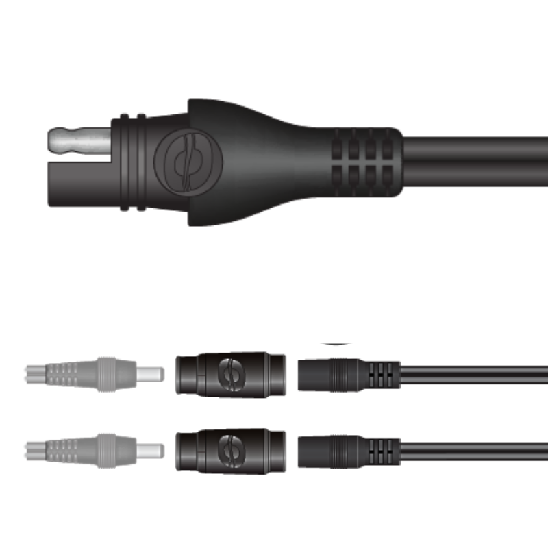 Y-SPLITTER SAE TO 2X DC OUT