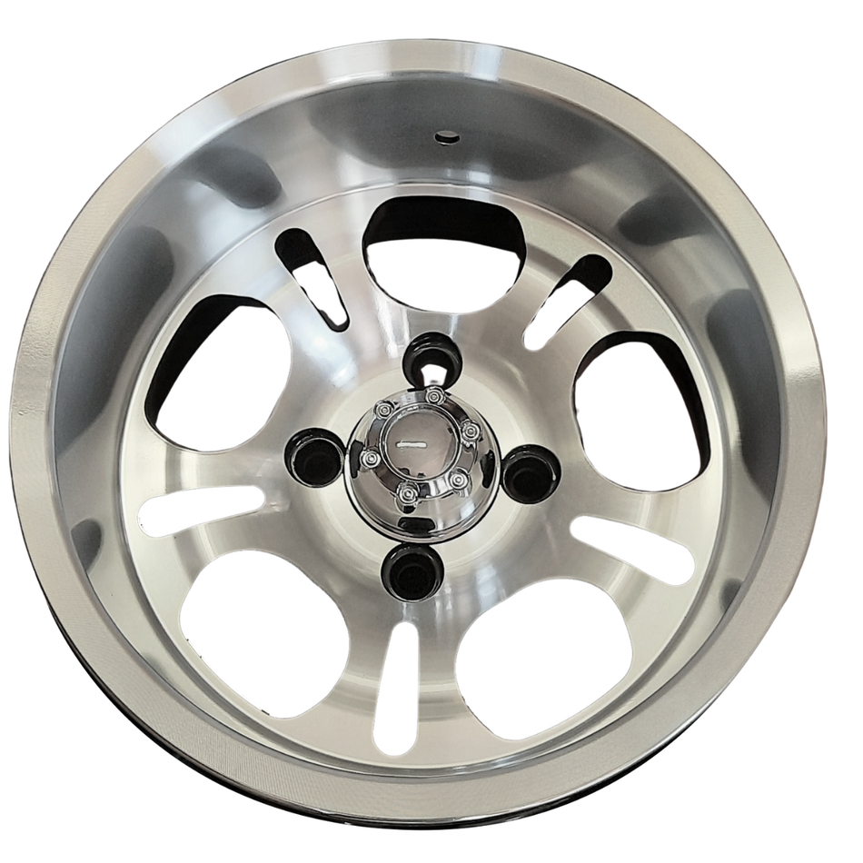 RIM 12X7 A041 MACHINED & BLACK TRIM